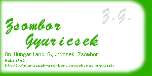 zsombor gyuricsek business card